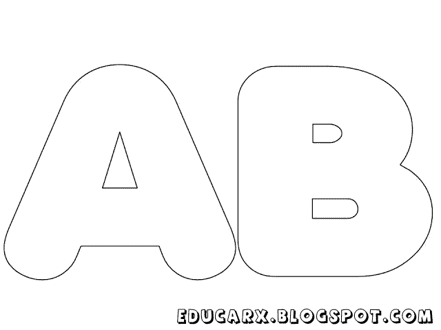 Moldes de letras grandes para cartazes - Imagui