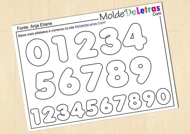 Moldes de letras de numeros - Imagui