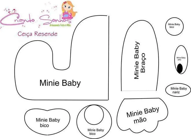 Molde Minnie baby | Mickey and friends | Pinterest