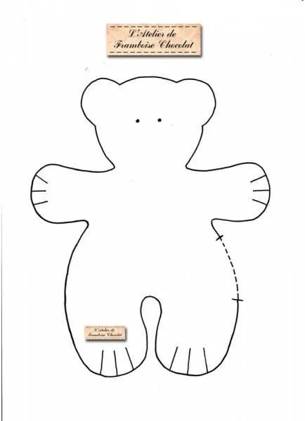 Molde de oso en fieltro - Imagui