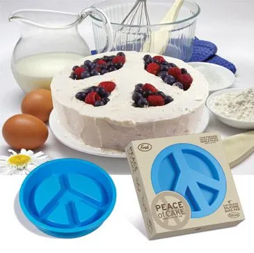 Molde para pastel con forma del simbolo de paz | Sabor Universal