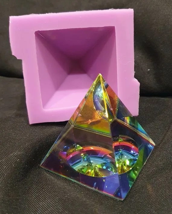 Molde de silicona triángulo pirámide de vidrio brillante para - Etsy México