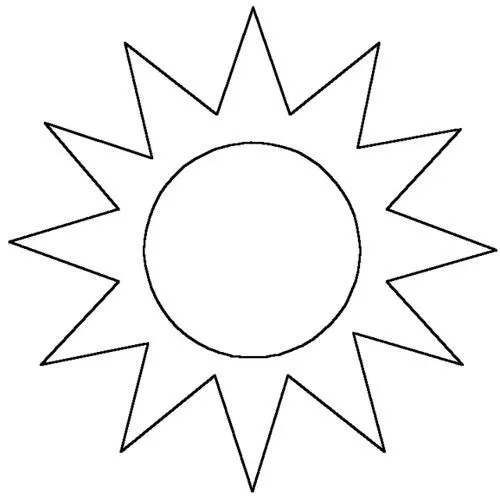 Molde de sol para imprimir - Imagui