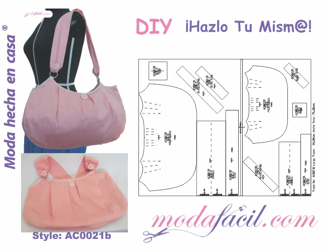 Moldes de 10 bolsos y maletines para mujer - Modafacil.DIY