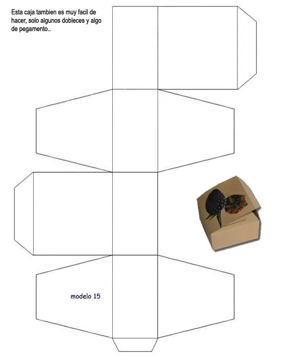 Molde para hacer cajas de papel corrugado - Imagui