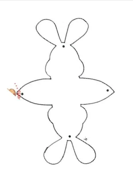 Molde conejo de pascua - Imagui