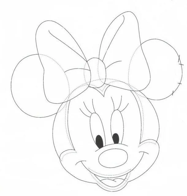 Moldes de la cara de Minnie Mouse. | cajas decorativas baby ...