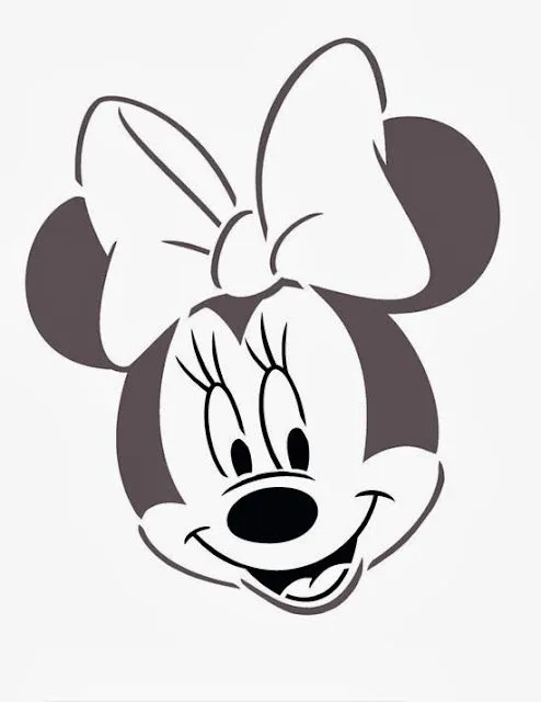 Moldes de la cara de Minnie Mouse. | Ideas y material gratis para ...