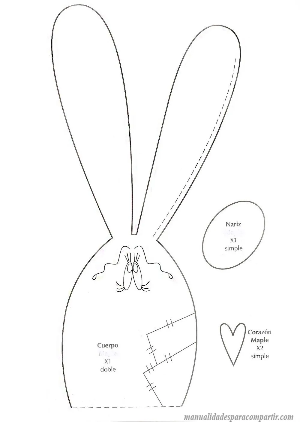 Moldes de conejos de pascua en goma eva - Imagui Moldes de conejos de pascua en goma eva - Imagui