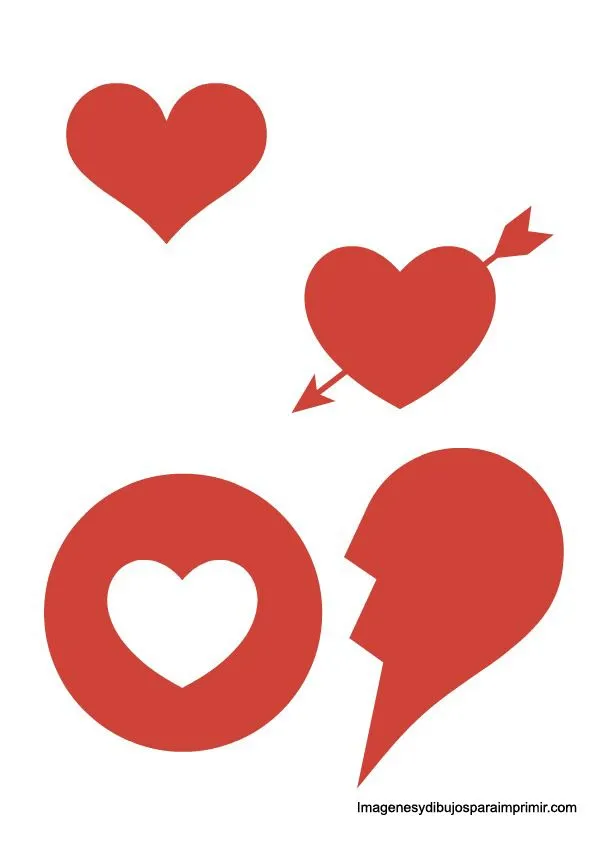 Moldes de corazones para imprimir-Colorear dibujos,letras, Actividades infantiles Moldes de corazones para imprimir-Colorear dibujos,letras, Actividades infantiles