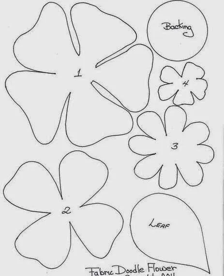 Moldes y diseños de flores en fieltro ~ cositasconmesh