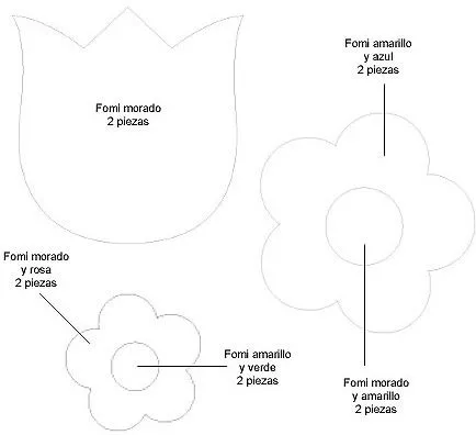 Moldes y Figuras de Sucha Foami: moldes de flores