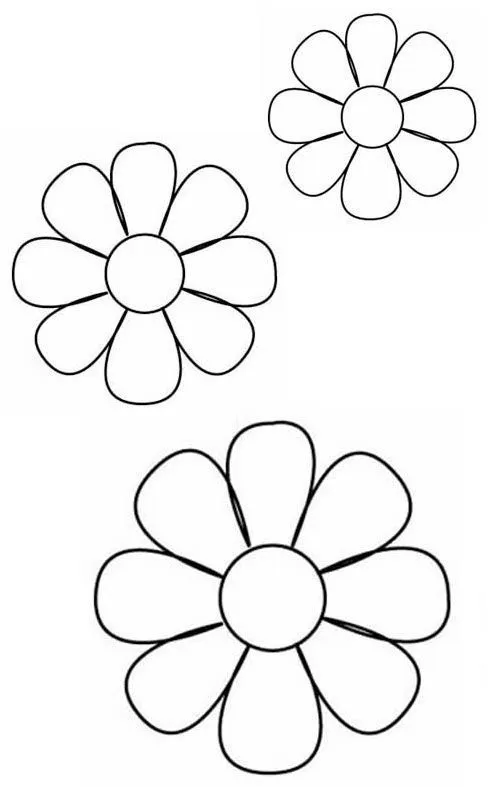 Molde de flores en goma eva para imprimir - Imagui