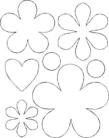 Moldes de flores de fomi - Imagui