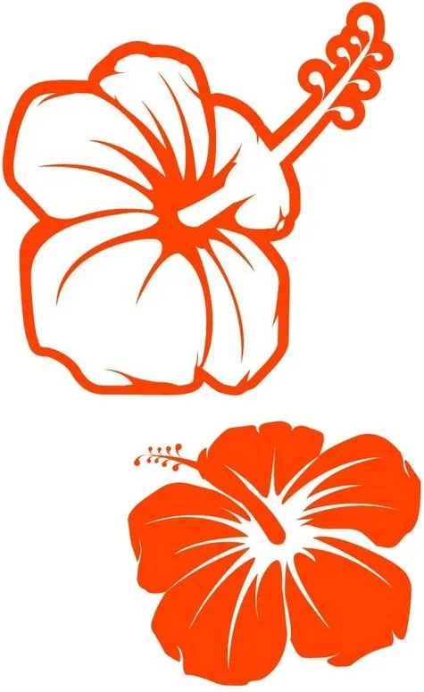 Moldes de flores hawaiana - Imagui