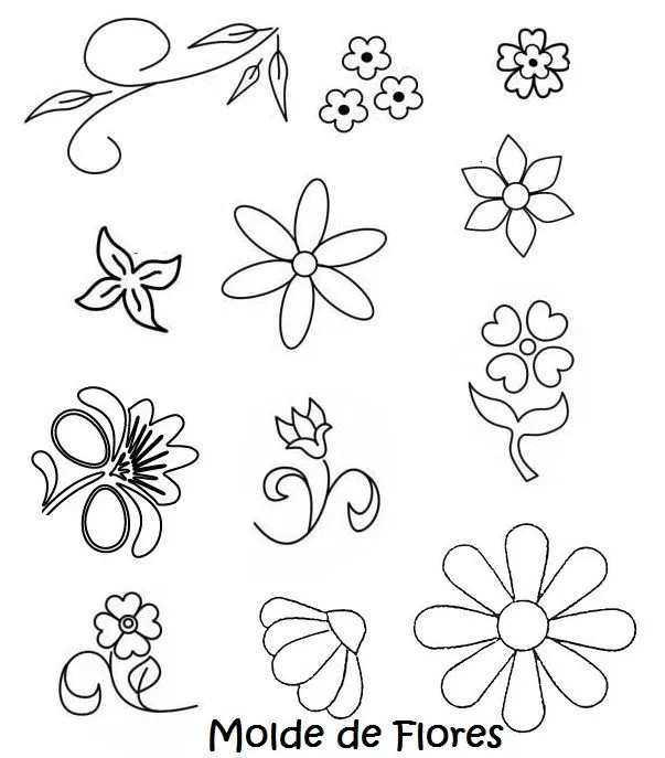 pruebarecrear: Moldes de flores, mariposas y hojas,