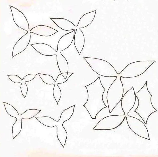 Moldes de flor de navidad - Imagui