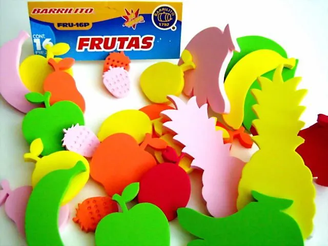 Moldes de frutas y verduras en foami - Imagui