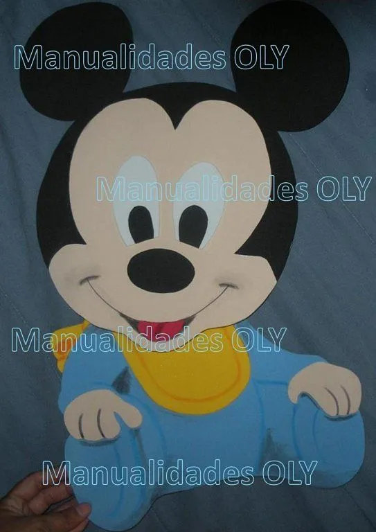 Modelos de adornos de Mickey bebé en goma eva - Imagui