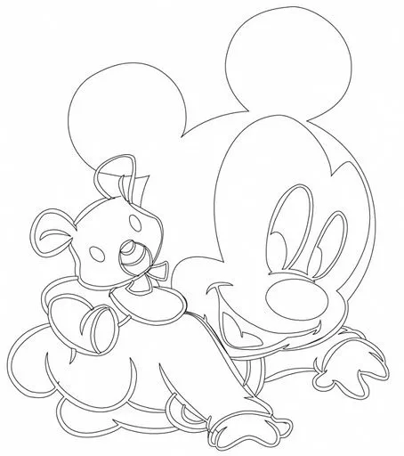 Mickey baby molde para hacerlo de goma eva - Imagui