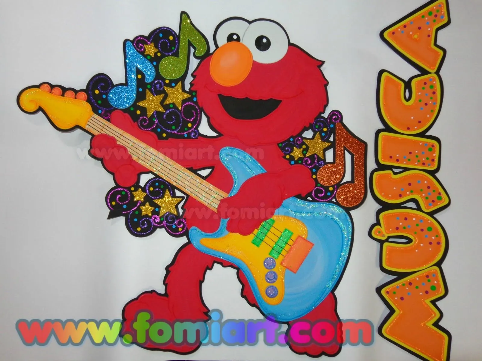 Moldes Gratis Elmo con Guitarra ¡Descargalos! - Fomiart