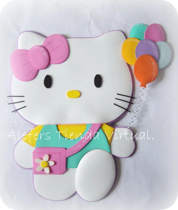 Como hacer una Hello Kitty de foami - Imagui