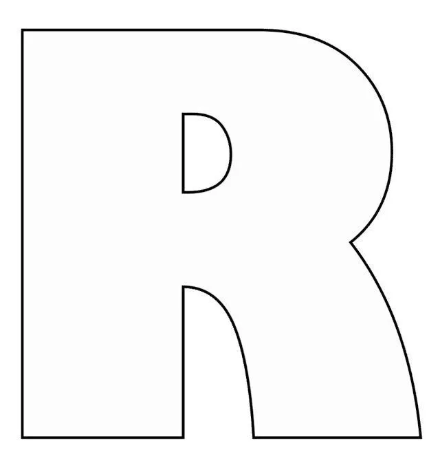 Moldes da letra R para imprimir - Como fazer em casa