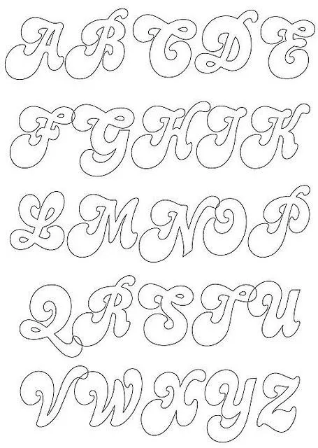Moldes de letras abecedario bonitas grandes - Imagui