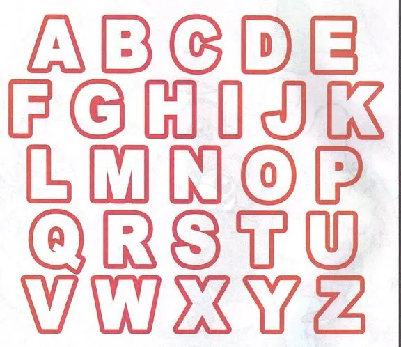 Moldes de letras del abecedario para imprimir | Fotos o Imágenes ...