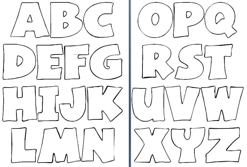 Moldes de letras del abecedario grandes para imprimir - Imagui ...