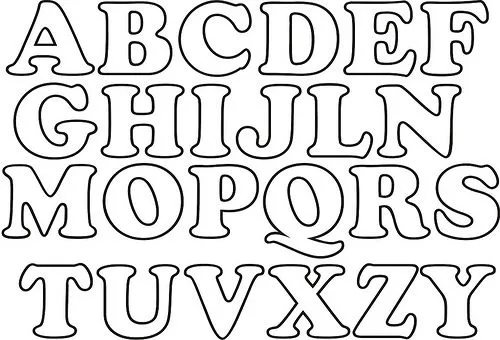 Moldes de letras del abecedario grandes para imprimir - Imagui