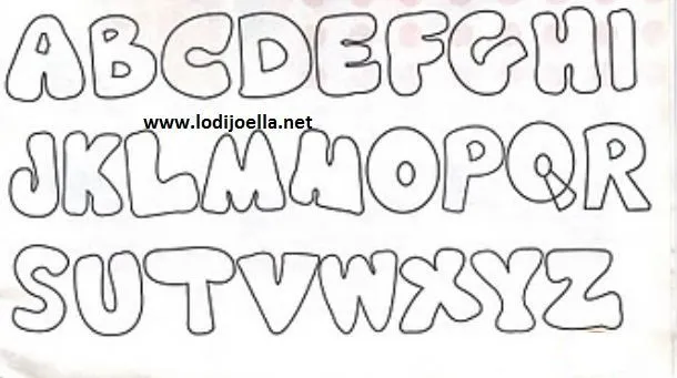 Moldes de letras gordas abecedario - Imagui