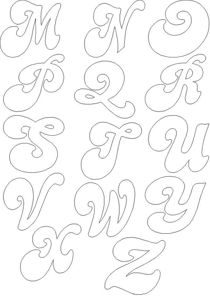 moldes de letras cursivas para colorear - Buscar con Google ... moldes de letras cursivas para colorear - Buscar con Google ...