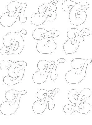 Moldes de letras en foami para imprimir - Imagui