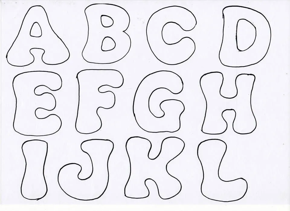 Moldes de letras, Imágenes de letras, Moldes de abecedario