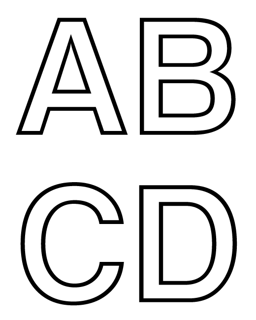 Molde de letras para colorear - Imagui