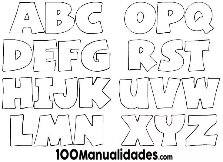 ▷ Moldes de Letras Medianas y Grandes para Imprimir Gratis | Moldes de  letras, Letras para recortar, Moldes de letras infantiles
