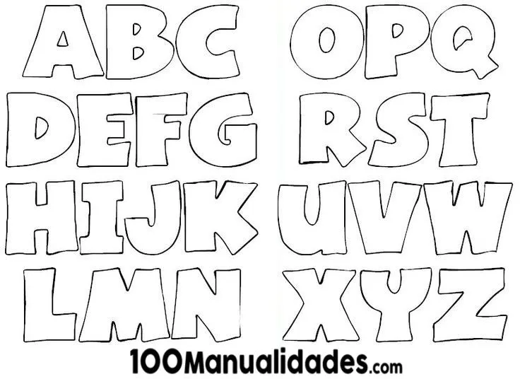 ▷ Moldes de Letras Medianas y Grandes para Imprimir Gratis | Moldes de  letras, Moldes de letras abecedario, Plantillas de letras