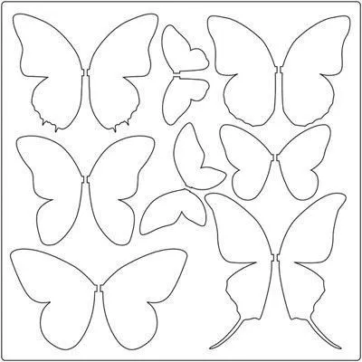 Moldes para Hacer Mariposas de Fieltro para Imprimir Moldes para Hacer Mariposas de Fieltro para Imprimir