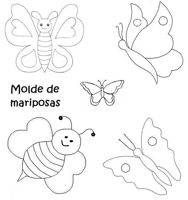 Moldes para hacer mariposas en foami - Imagui