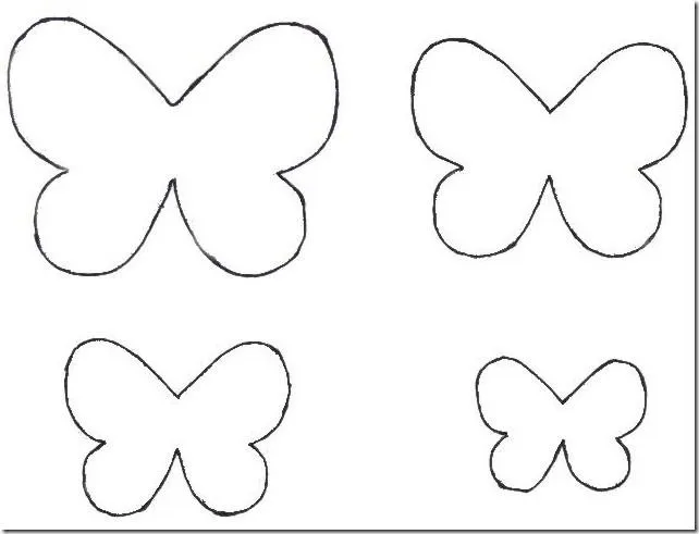 Moldes de mariposa en fomi - Imagui