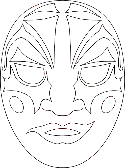 Moldes de máscaras para teatro para colorir - Imagui