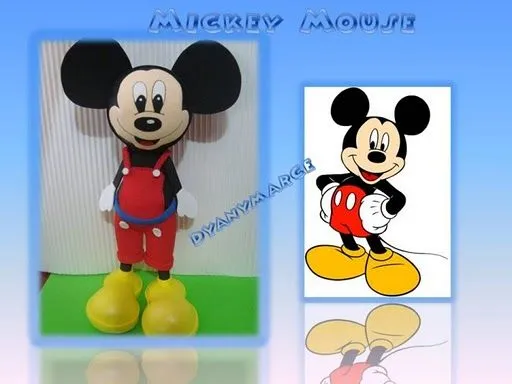 Ideas Creativas Goma Eva: Mickey Mouse Fofucho!