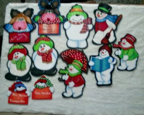 Moldes muñecos navideños en foamy - Imagui