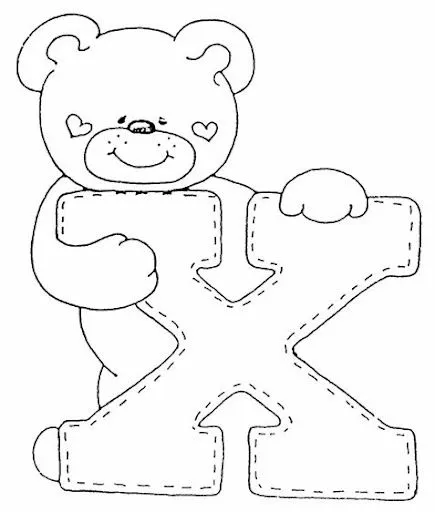 Moldes de osos con letras - Imagui