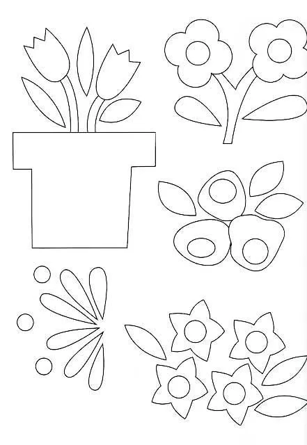 Moldes para patchwork de flores - Imagui