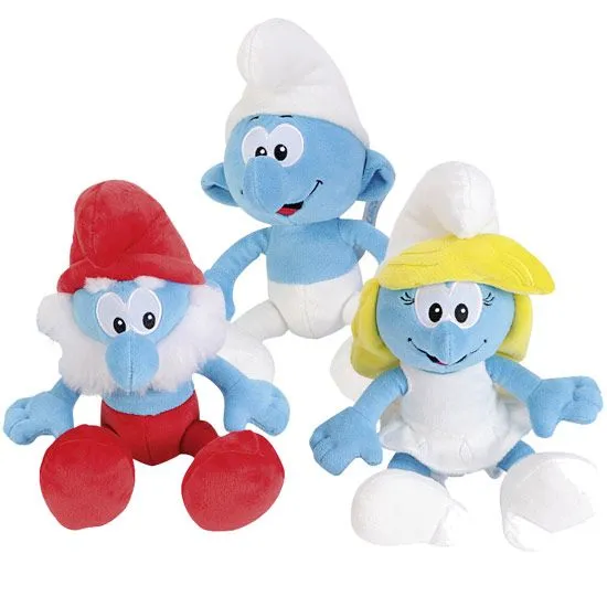 Pitufos peluches moldes - Imagui