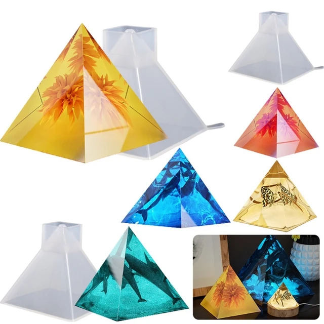 Moldes de pirámide de silicona para resina, moldes de silicona piramidal  para chakra orgonita-pirámide de orgón DIY artesanal-Molde de adorno de  resina - AliExpress