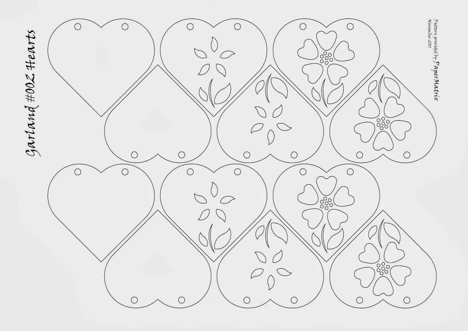 Moldes o Plantillas de Corazones. - Ideas y material gratis para fiestas y celebraciones Oh My Fiesta! Moldes o Plantillas de Corazones. - Ideas y material gratis para fiestas y celebraciones Oh My Fiesta!
