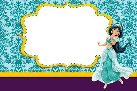 Moldes de Princesa Jasmin para decoración temática | Princesas Disney
